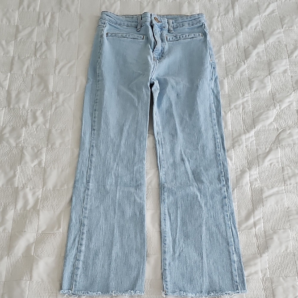 Zara Light Blue Straight Leg Jeans